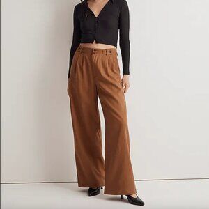 Madewell Harlow Trouser Wide-Leg Pant | Like New | sz 8 | Color Acorn